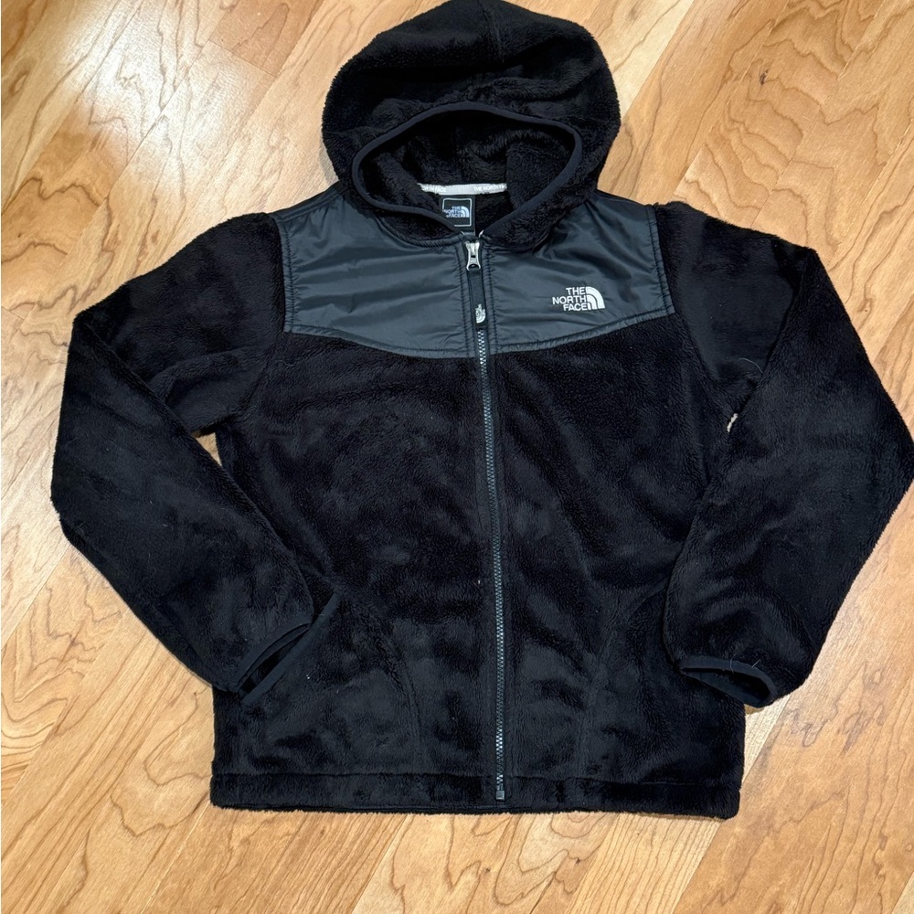 The North Face Kids Black Hooded Fleece Jacket